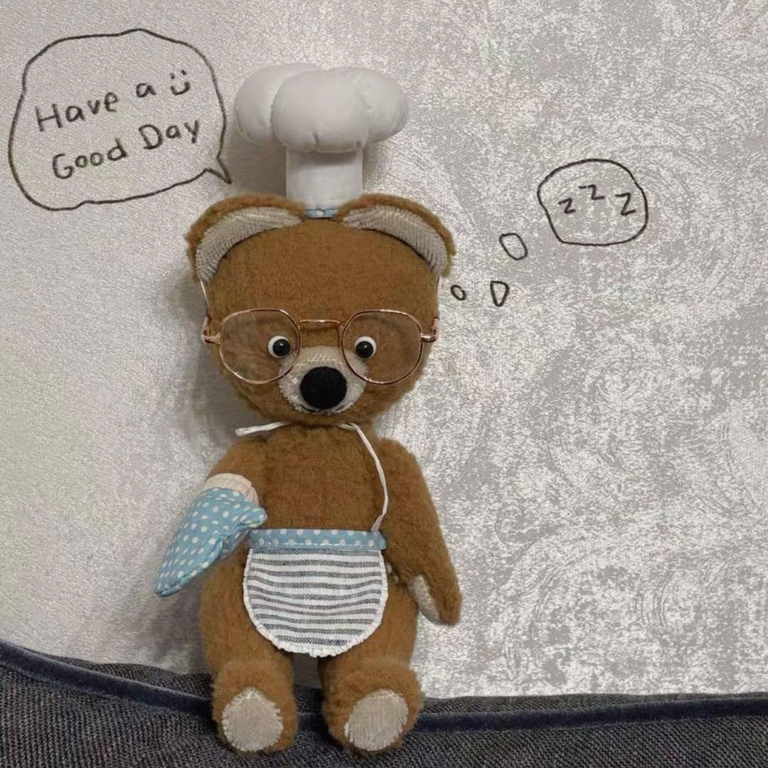 ベーキング好きなくまさん テディベア 海外作家様 ハンドメイド ぬいぐるみ 置物