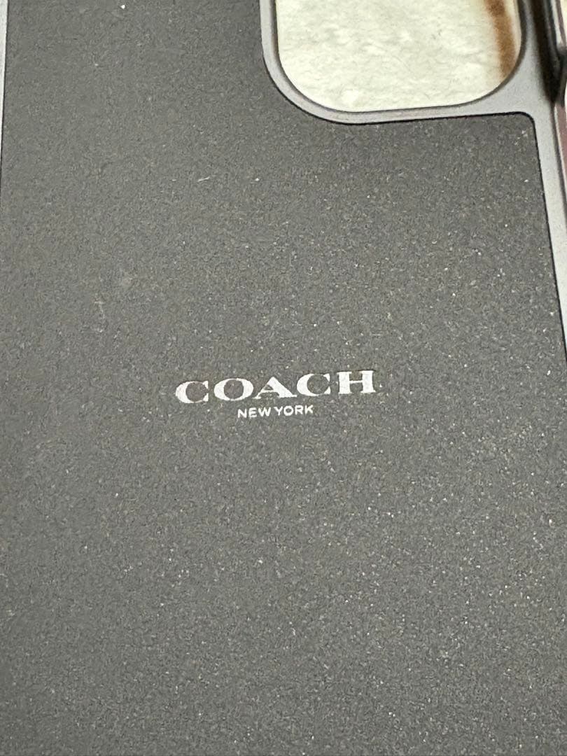 COACH ブラック 手帳型 iPhoneケース
