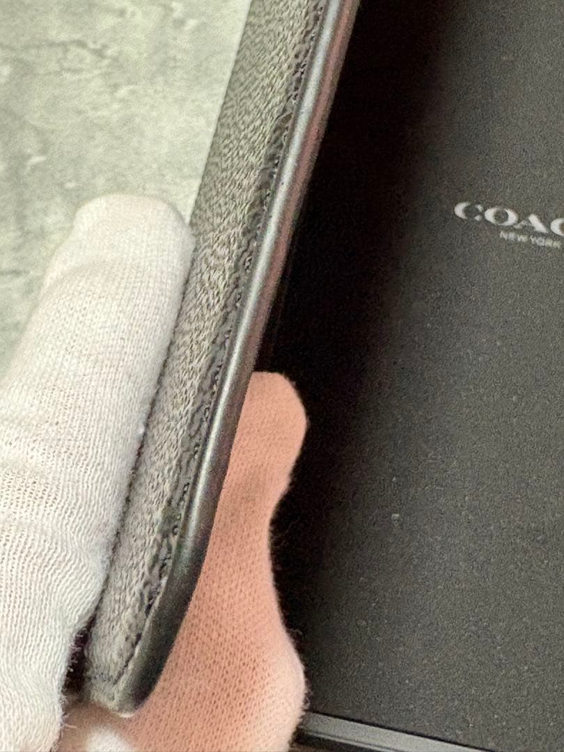 COACH ブラック 手帳型 iPhoneケース