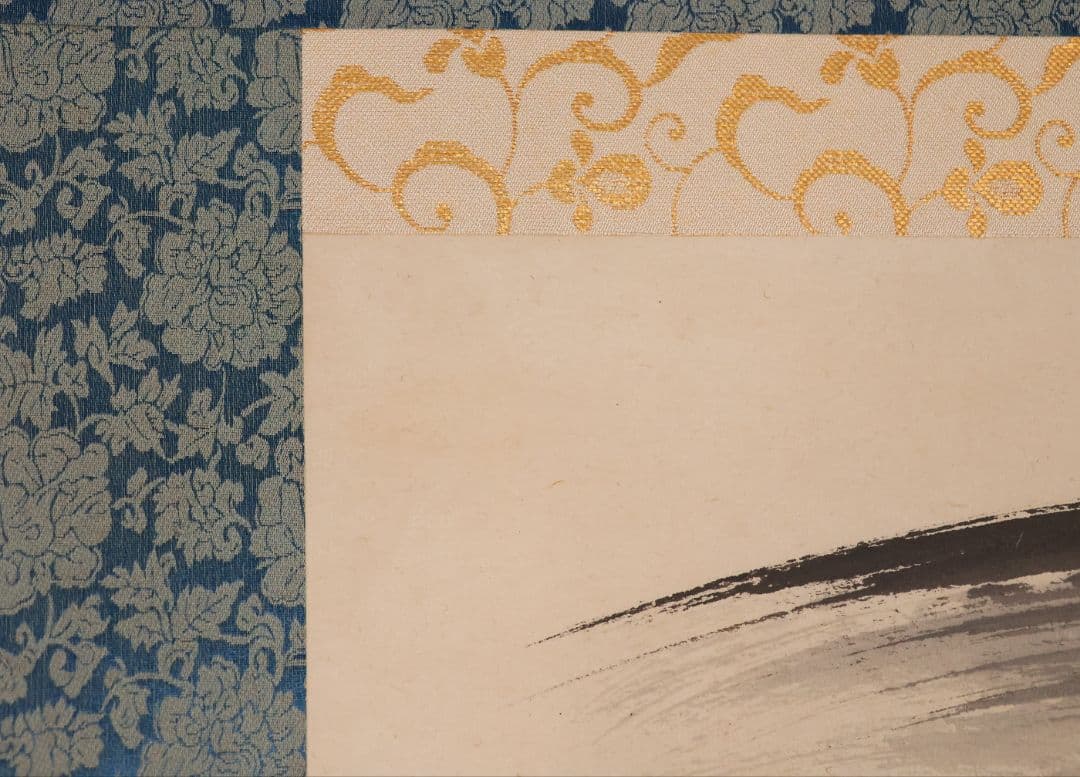 【真作】臨済宗国泰寺派管長 稲葉心田 達磨 不倒翁 画賛 紙本 掛軸 MB224