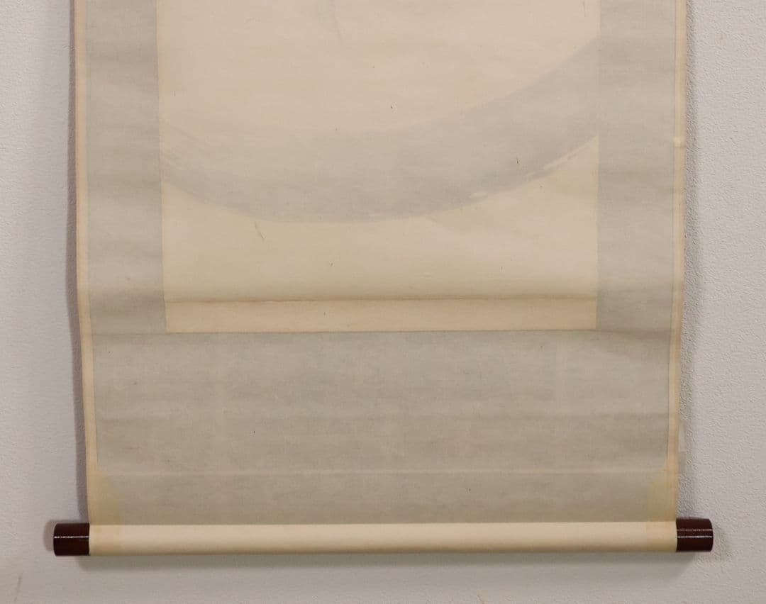 【真作】臨済宗国泰寺派管長 稲葉心田 達磨 不倒翁 画賛 紙本 掛軸 MB224