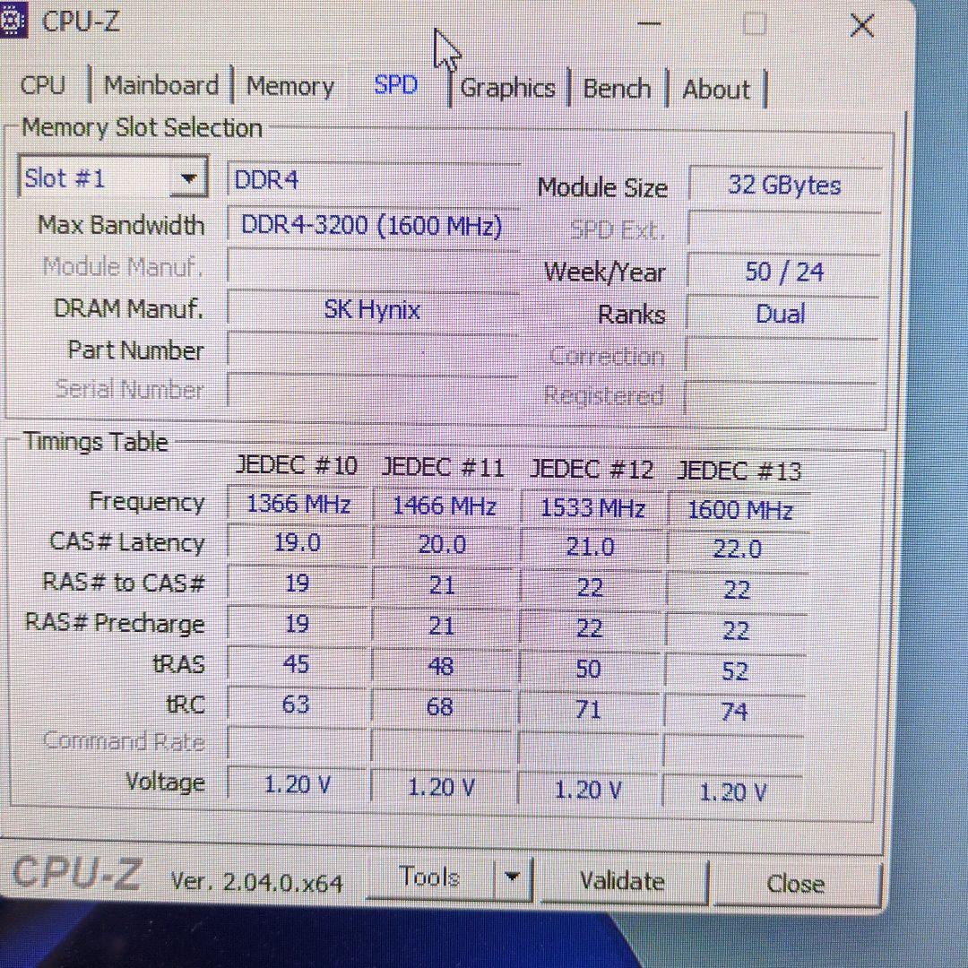 SP DDR4-3200 32GB メモリ