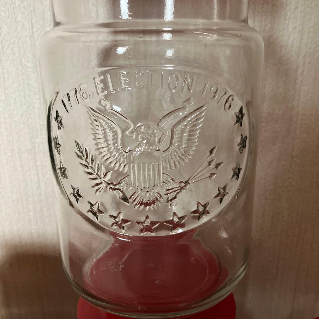 アメリカ　ビンテージ　アンカーホッキング　ガラスジャー　4点セット