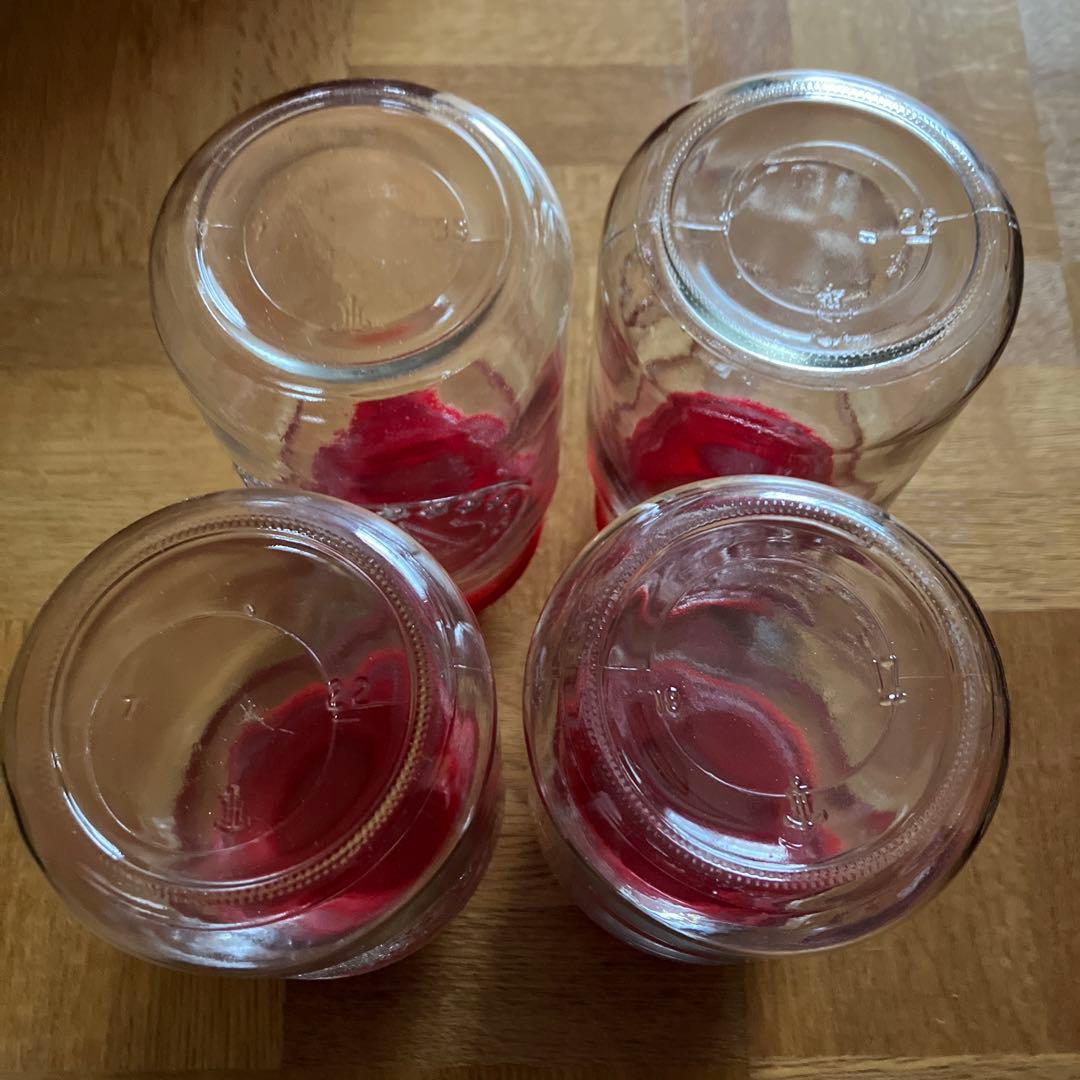 アメリカ　ビンテージ　アンカーホッキング　ガラスジャー　4点セット