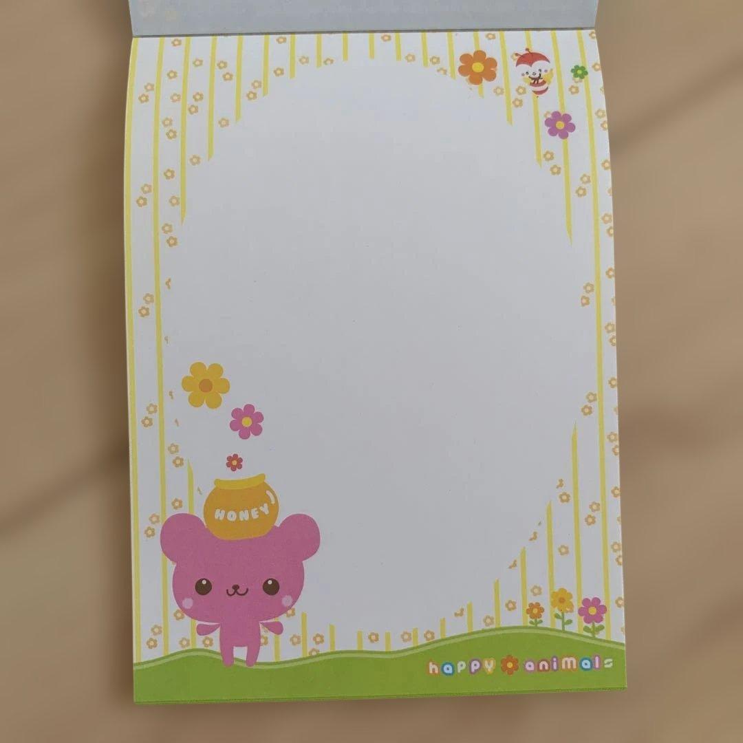 平成レトロ　激レア　当時物　happy animals メモ用紙 クマ　動物