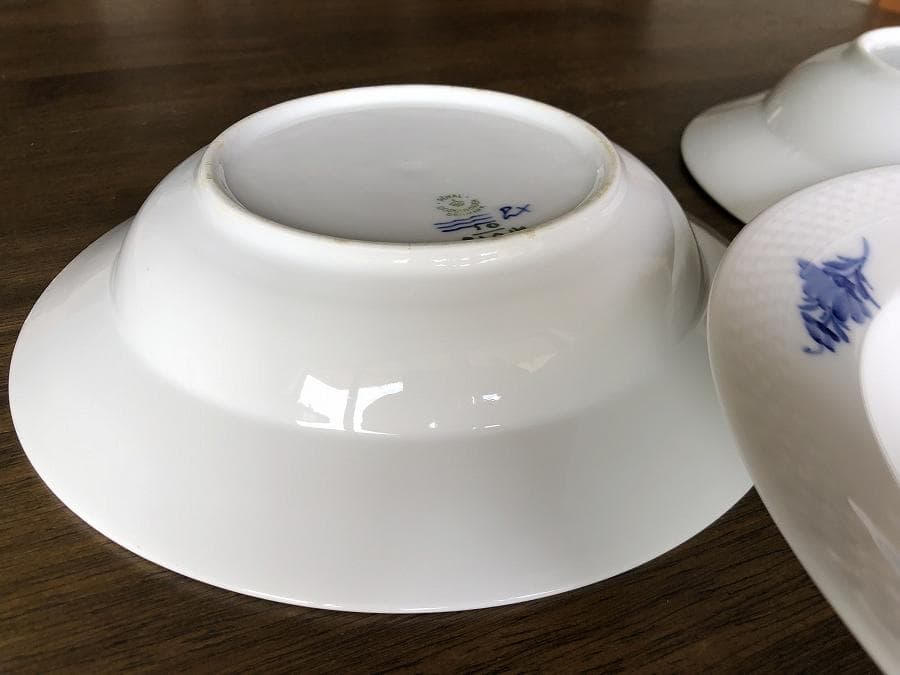 ロイヤルコペンハーゲン ブルーフラワー ディーププレート 深皿25.5cm 3枚