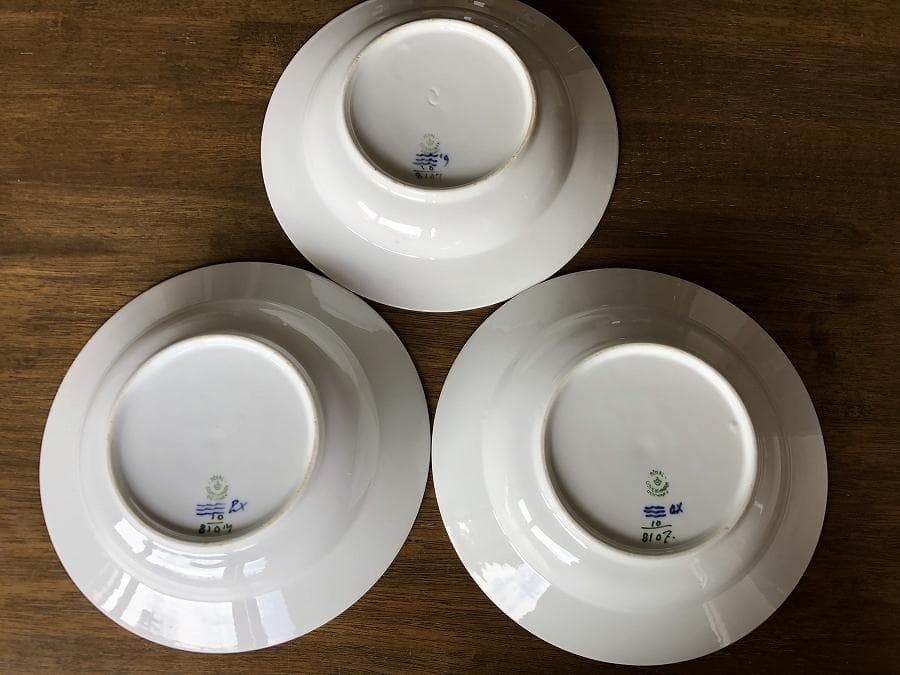 ロイヤルコペンハーゲン ブルーフラワー ディーププレート 深皿25.5cm 3枚