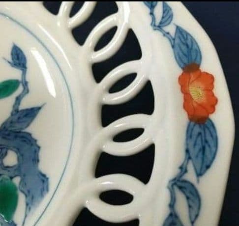 有田焼 八角形 花柄皿 新品