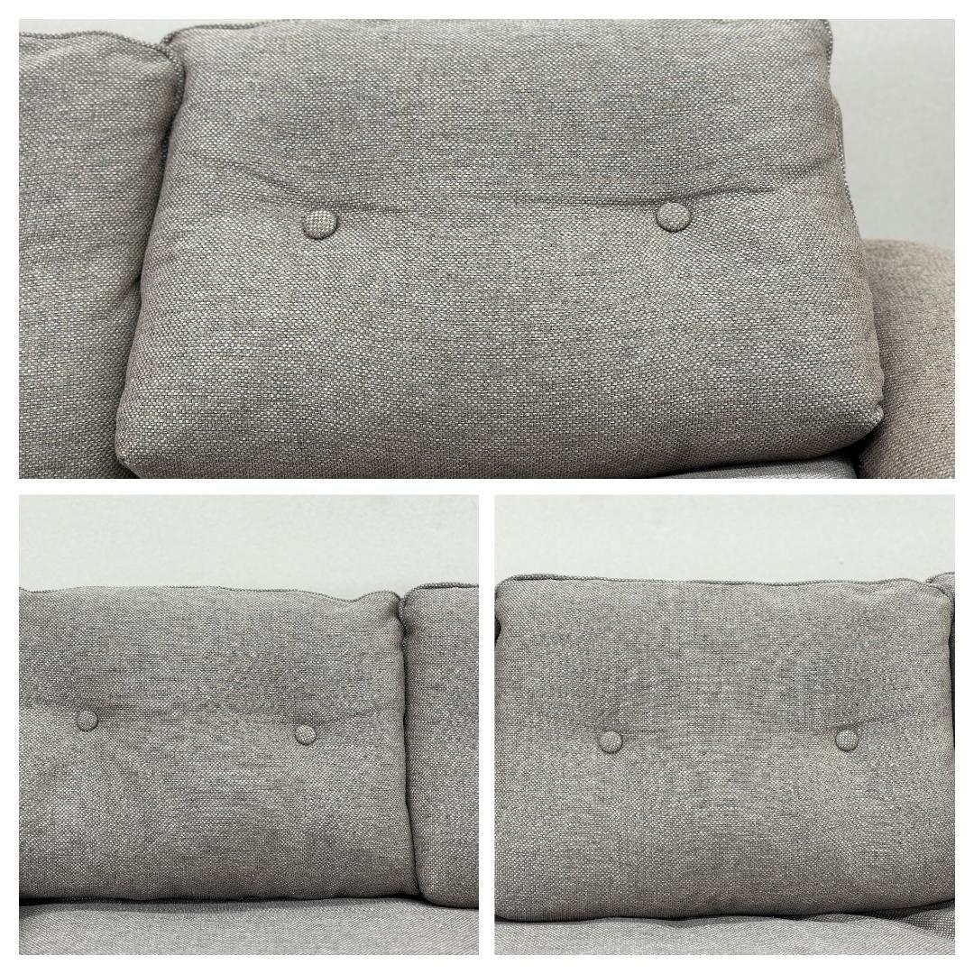 ■unico/ウニコ■BETHAN　カウチソファ　3人掛け　ファブリック　グレー