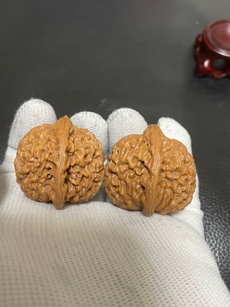 No.517❤️遊ぶクルミ　文玩核桃 高級小衆　精配 宝瓶狮子头