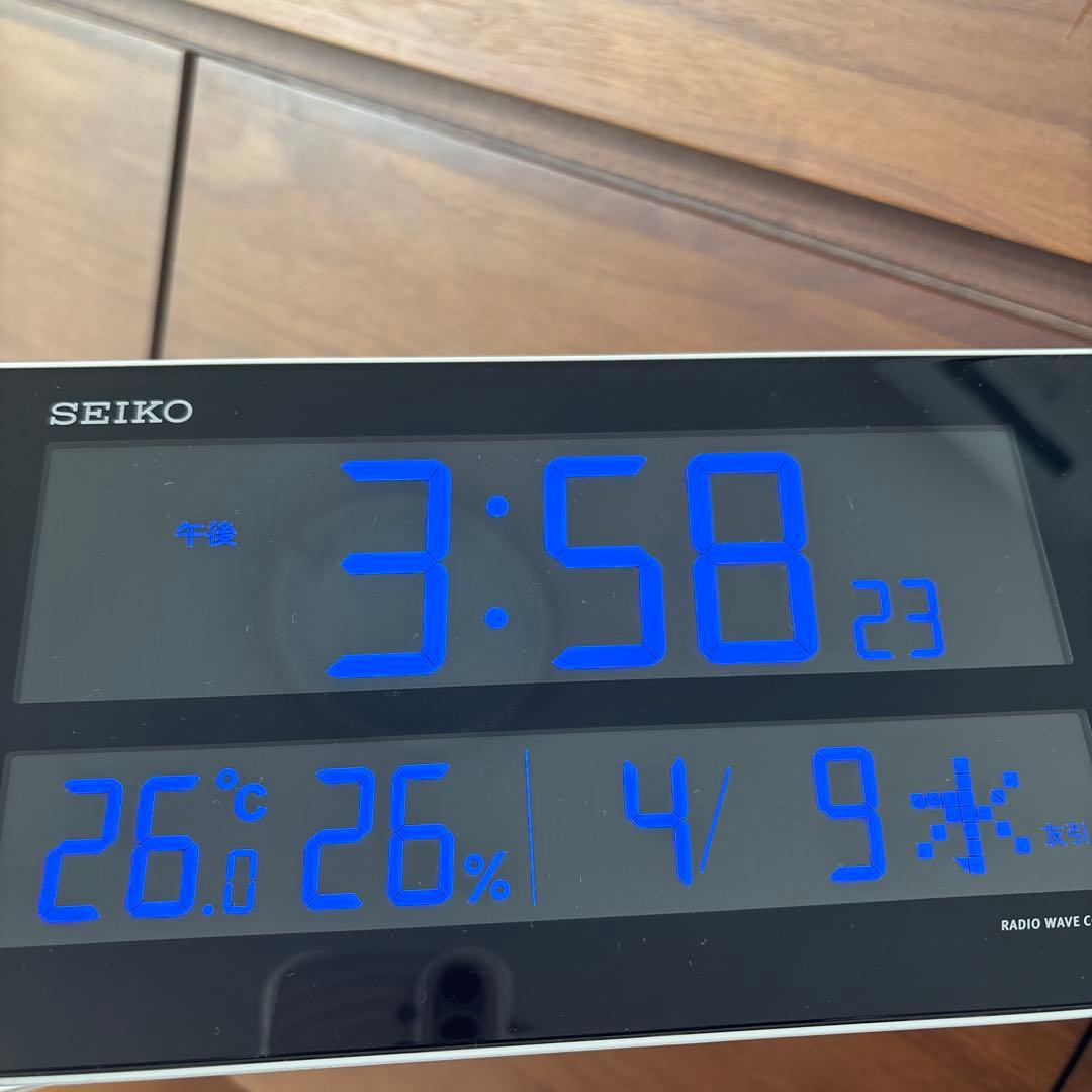 セイコー クロック 掛け置き時計 兼用 カラー液晶 DL208W seiko