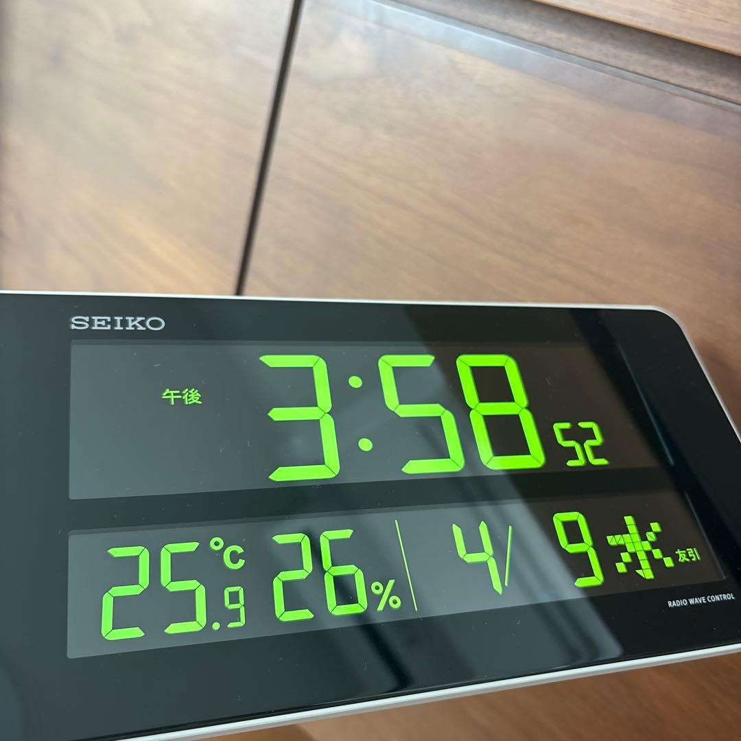 セイコー クロック 掛け置き時計 兼用 カラー液晶 DL208W seiko