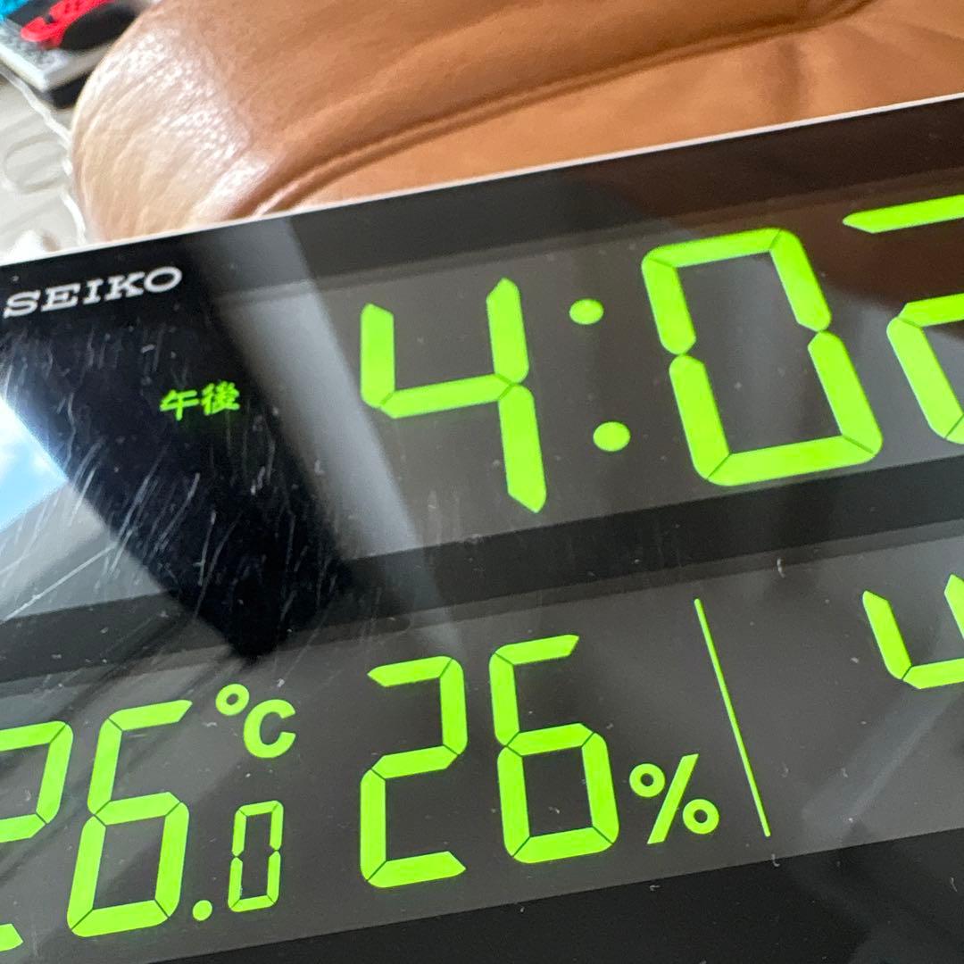 セイコー クロック 掛け置き時計 兼用 カラー液晶 DL208W seiko
