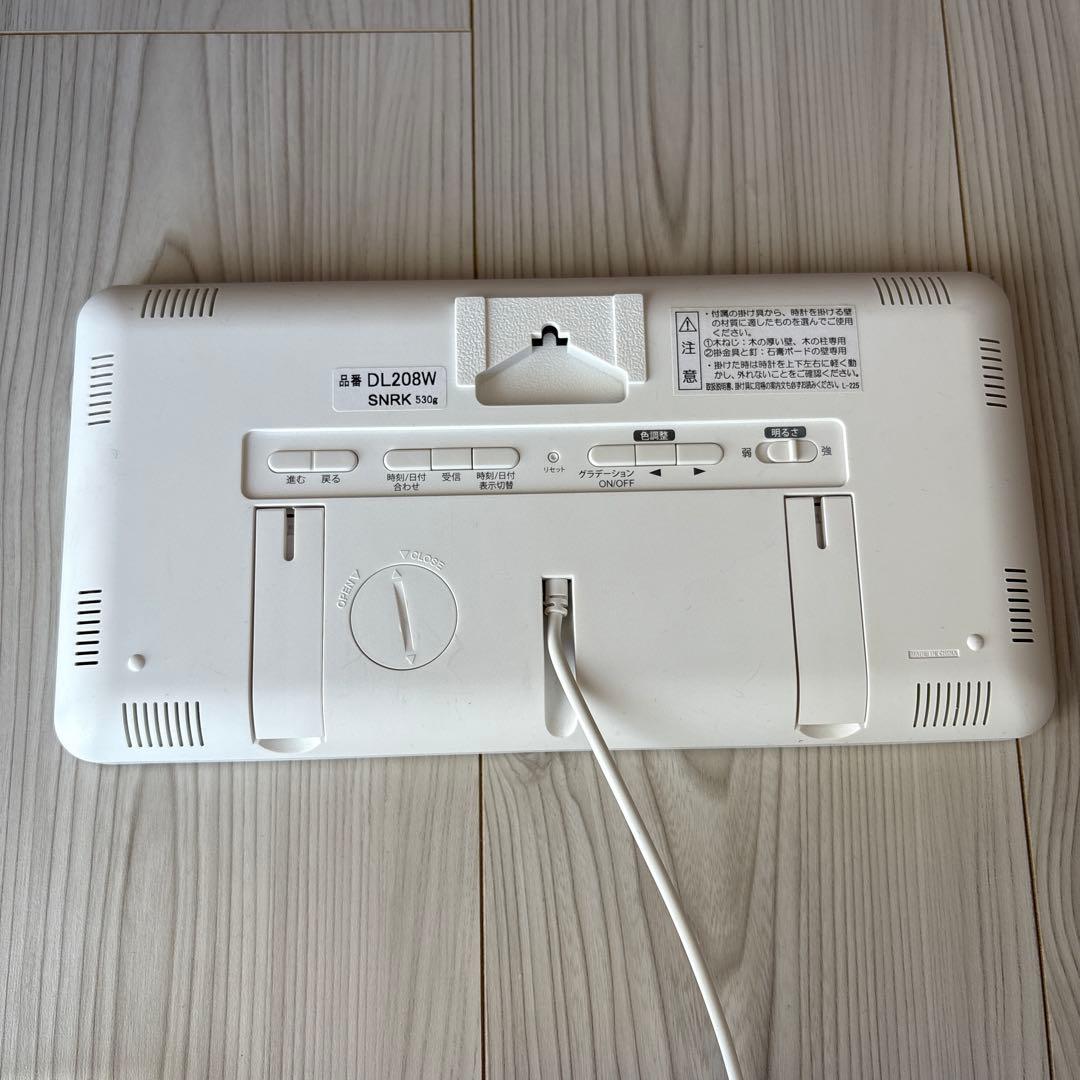 セイコー クロック 掛け置き時計 兼用 カラー液晶 DL208W seiko