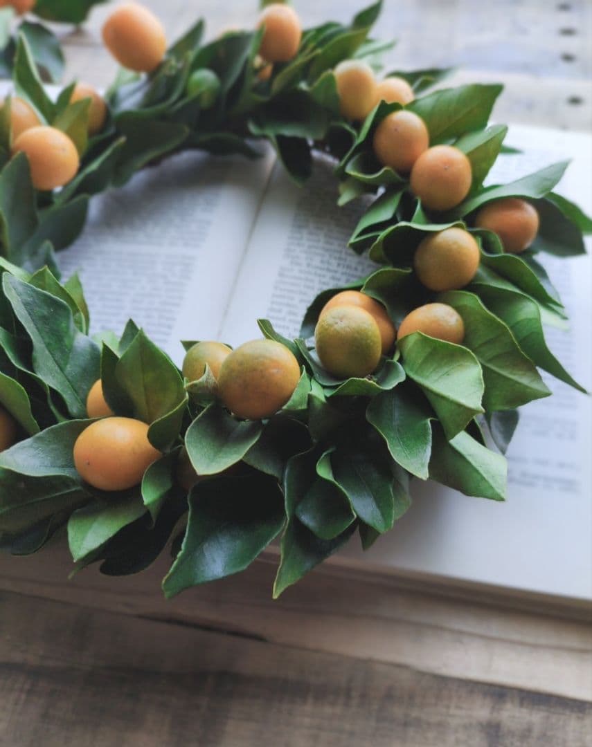 【期間限定販売】運気を運ぶ金柑のリース　お正月リース