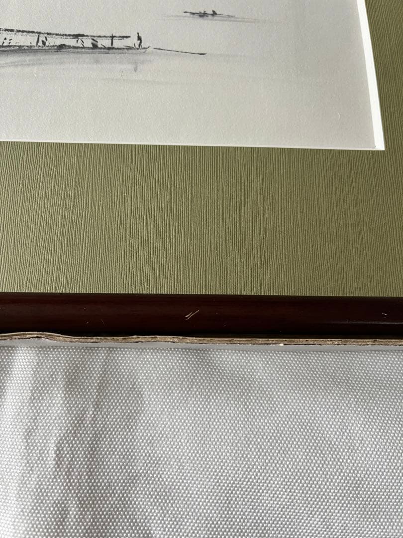 水墨画　「観光船」