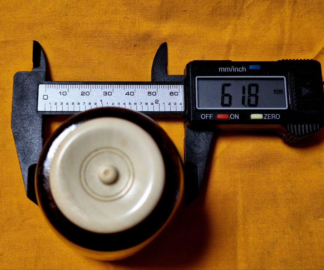 未使用！茶道具　平安東山【笹田有祥作】【廣澤茶入】毘沙門亀甲　仕履付　共箱茶入