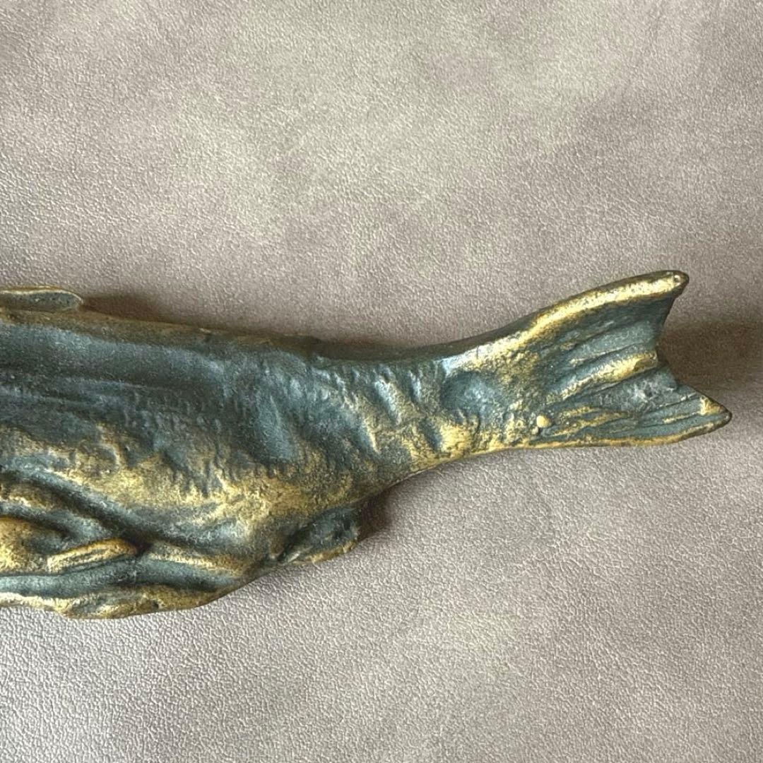 北村西望 鮭寿恵帰 鮭型文鎮 ペーパーウエイト