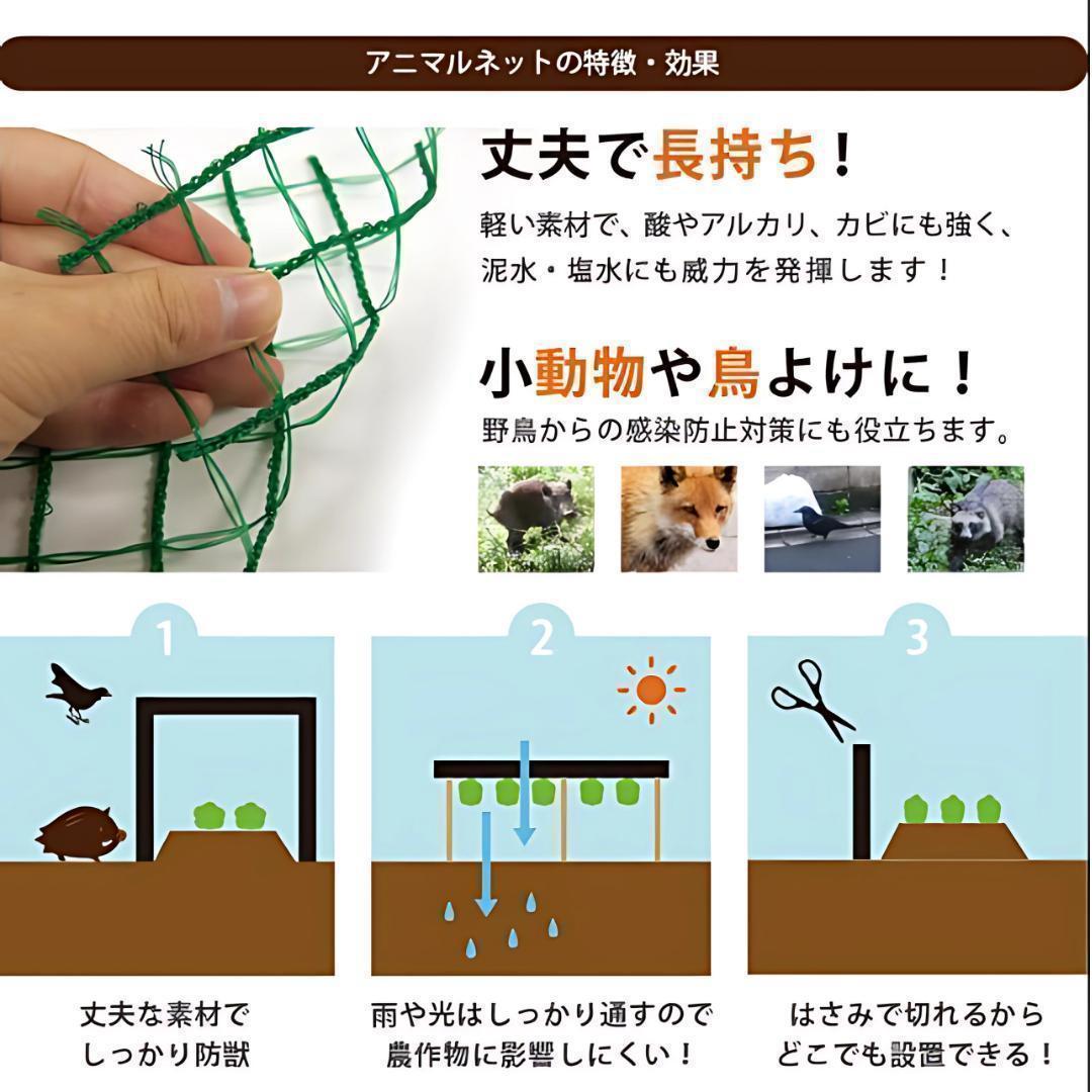 防獣 ネット 10ｍ 防鳥 からすよけ 農園 対策 いのしし アニマルネット
