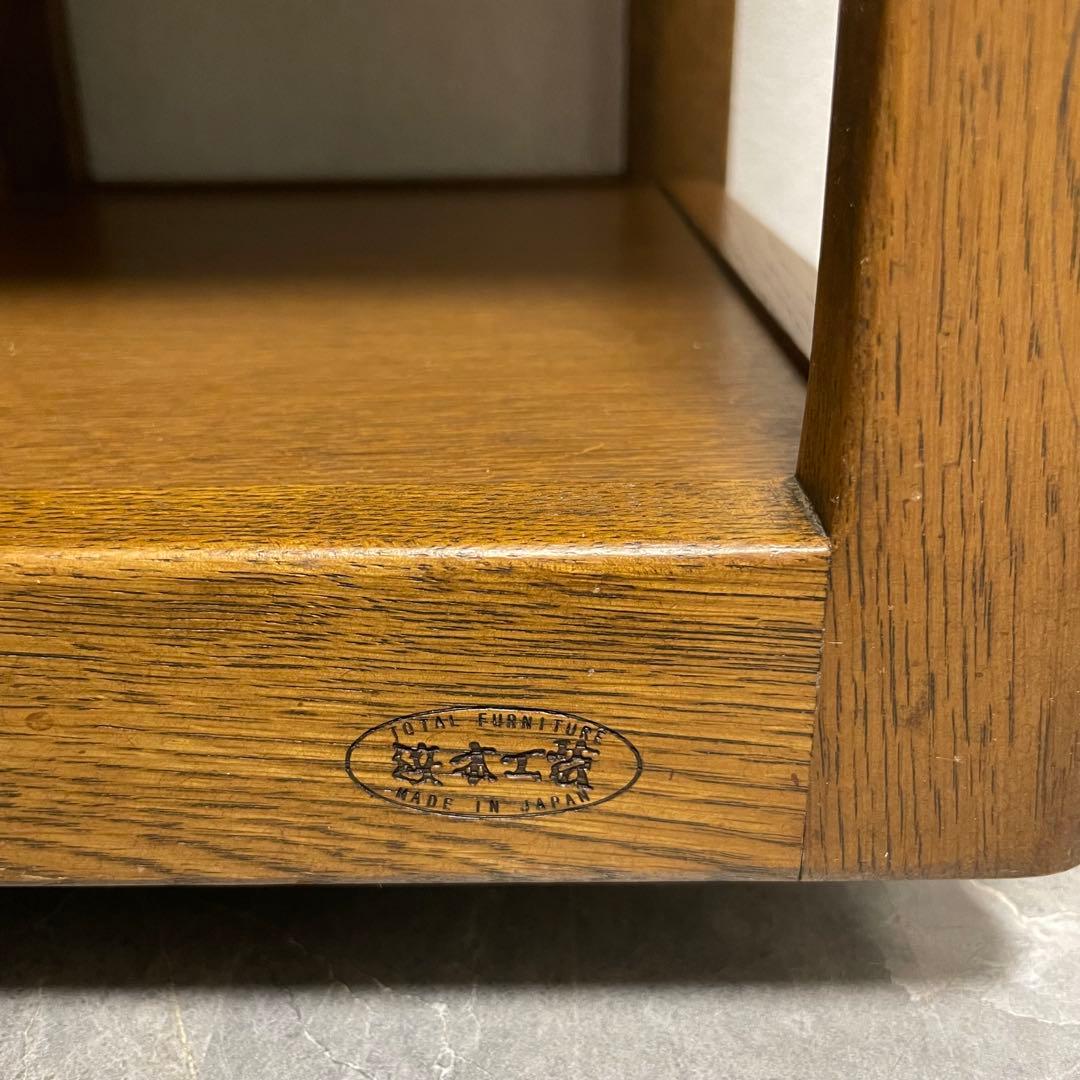 浜本工芸キッチンワゴン　ナラ無垢材 セカンドテーブル　デスクワゴン キャスター付