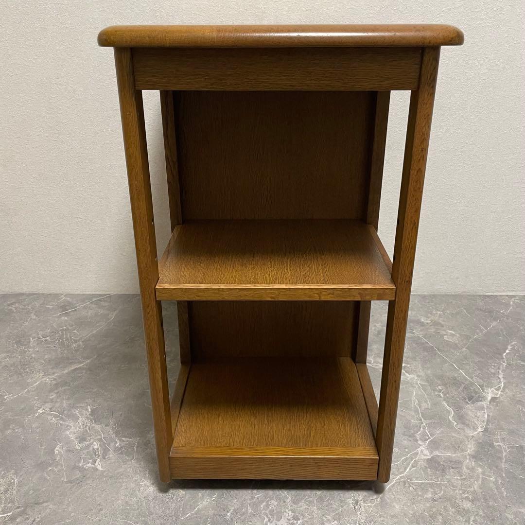 浜本工芸キッチンワゴン　ナラ無垢材 セカンドテーブル　デスクワゴン キャスター付