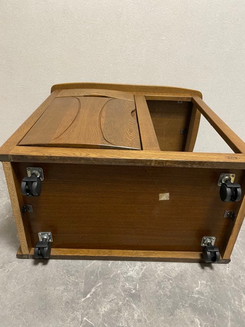 浜本工芸キッチンワゴン　ナラ無垢材 セカンドテーブル　デスクワゴン キャスター付