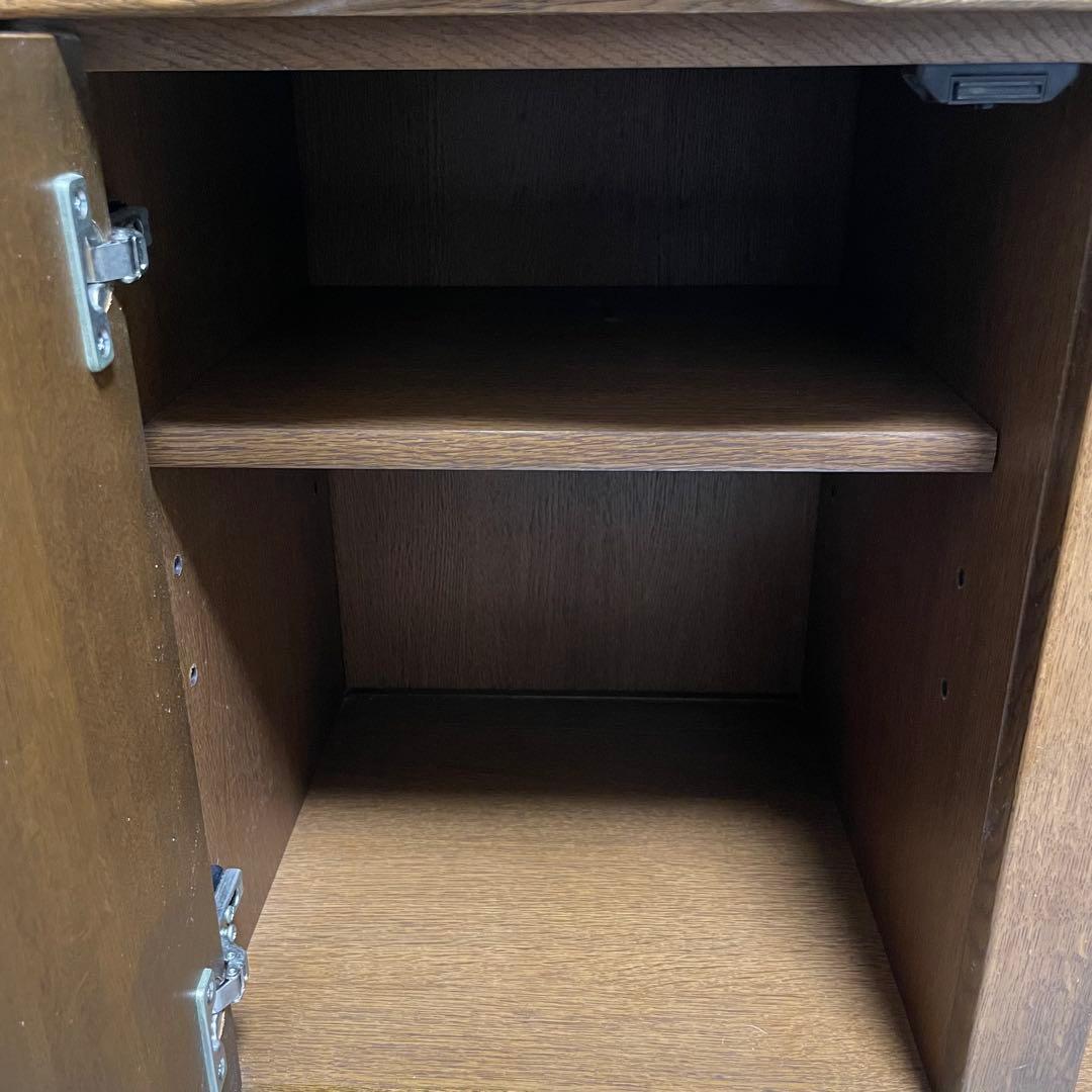 浜本工芸キッチンワゴン　ナラ無垢材 セカンドテーブル　デスクワゴン キャスター付