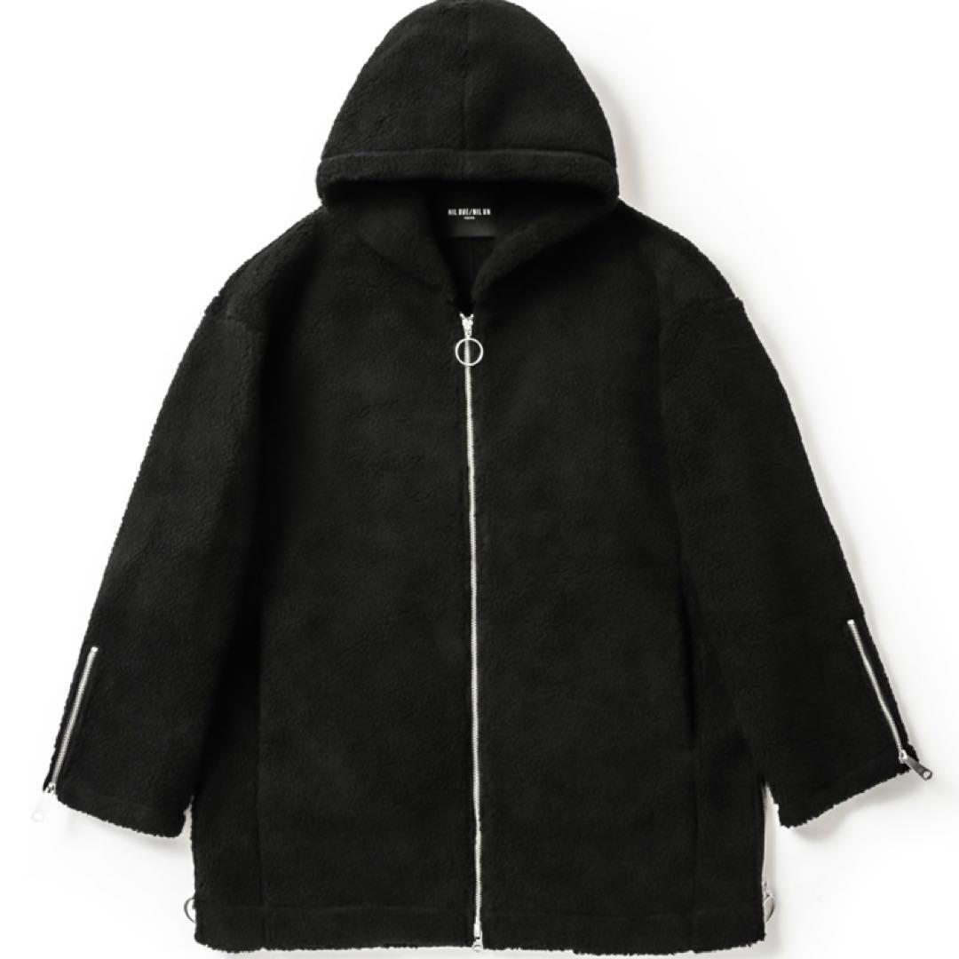 NIL DUE / NIL UN　ACT4　サイドジップボアコート　S　黒　廃盤