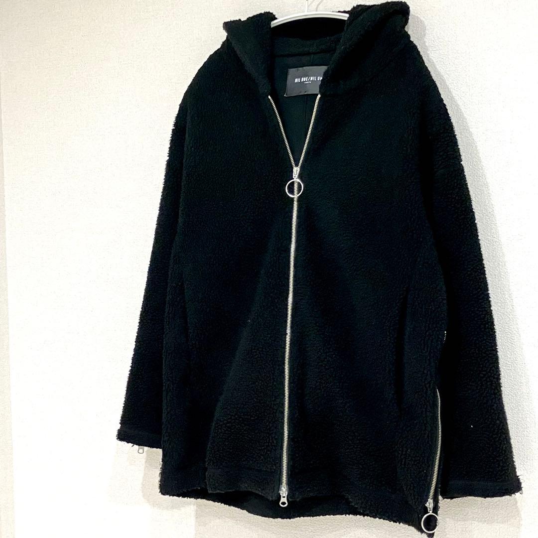 NIL DUE / NIL UN　ACT4　サイドジップボアコート　S　黒　廃盤