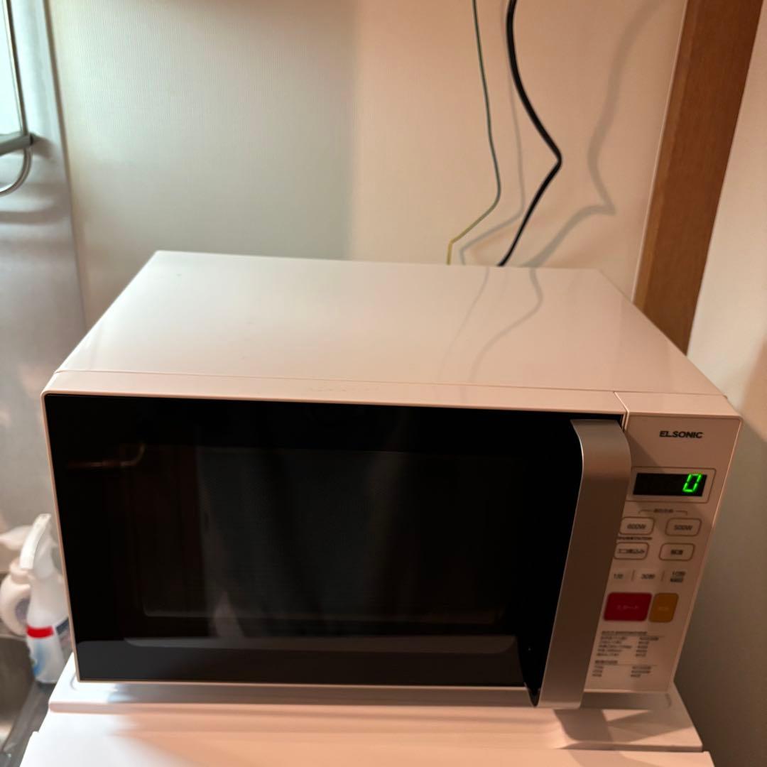 ELSONIC電子レンジ20L/フラットタイプ/ヘルツフリー/ECGFMW603