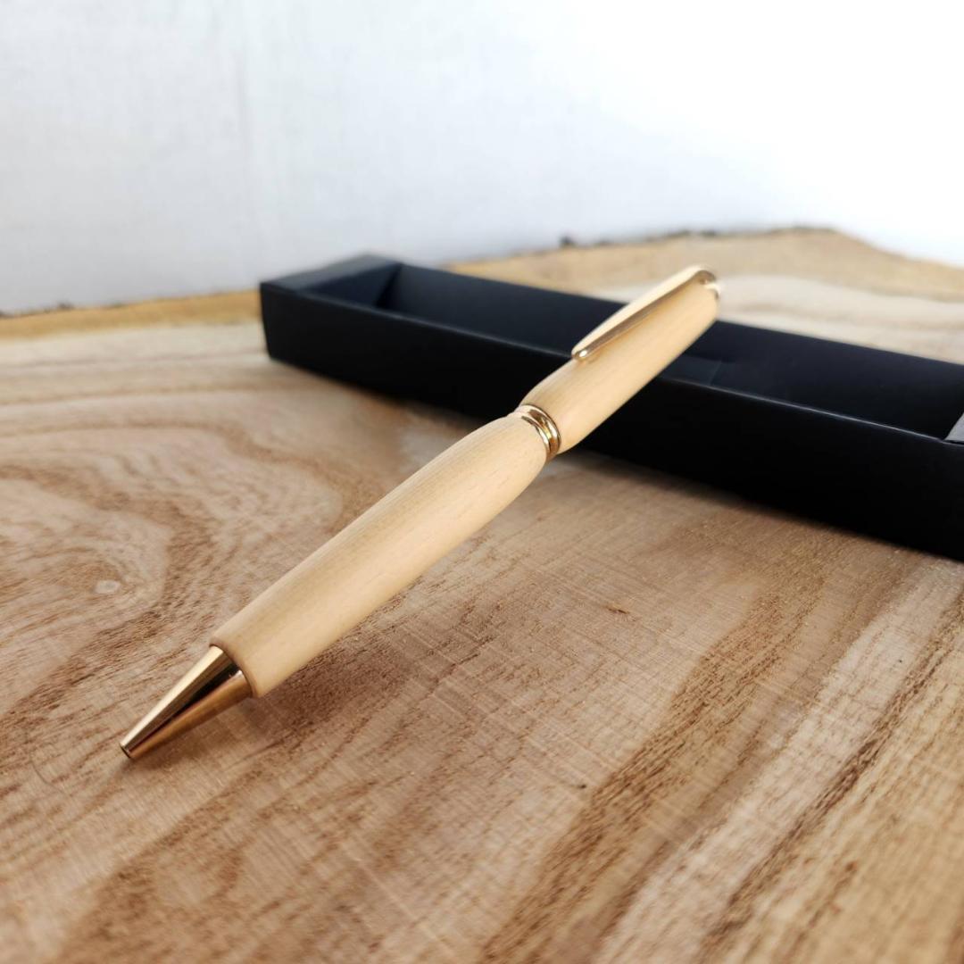 [10d1]ヒノキの木軸ペン（プレジデント）太め