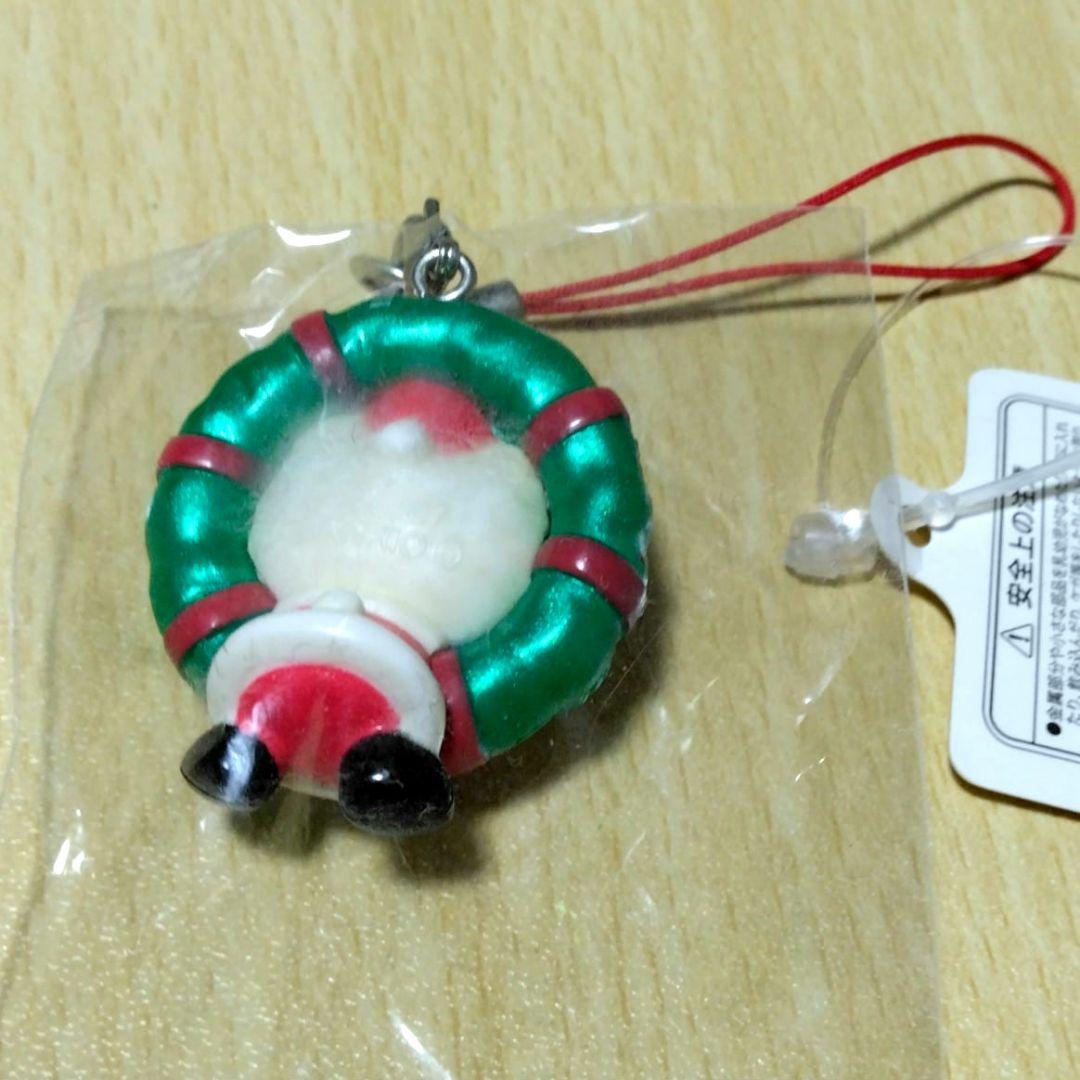 キティ　クリスマスリース　ストラップ