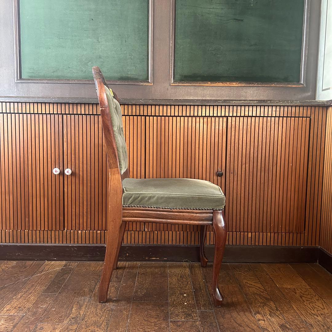 【あ】アンティーク ベロアチェア 2脚セット⑦