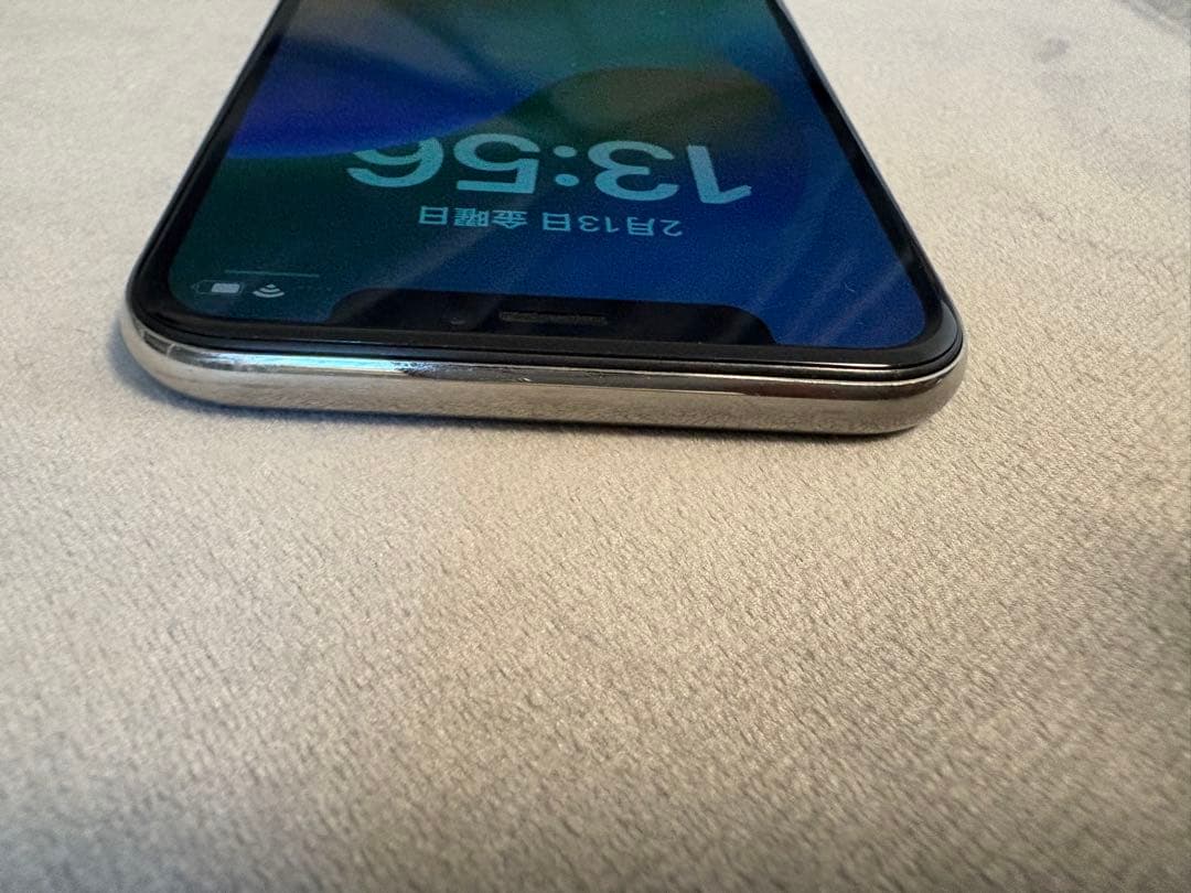 美品 iPhoneX 10 256GB シルバー SIMフリー