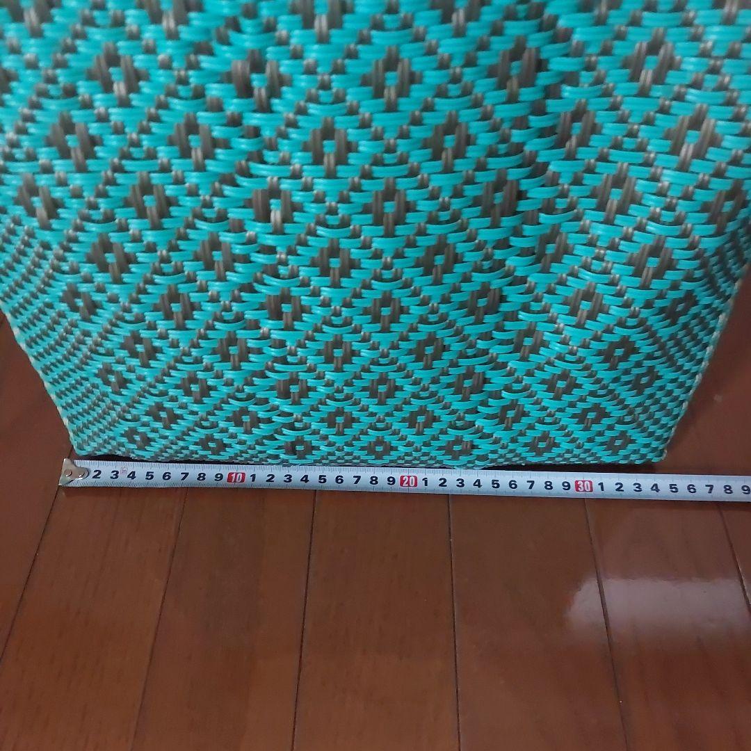 メルカドバッグ　メキシコ グリーン×ゴールド