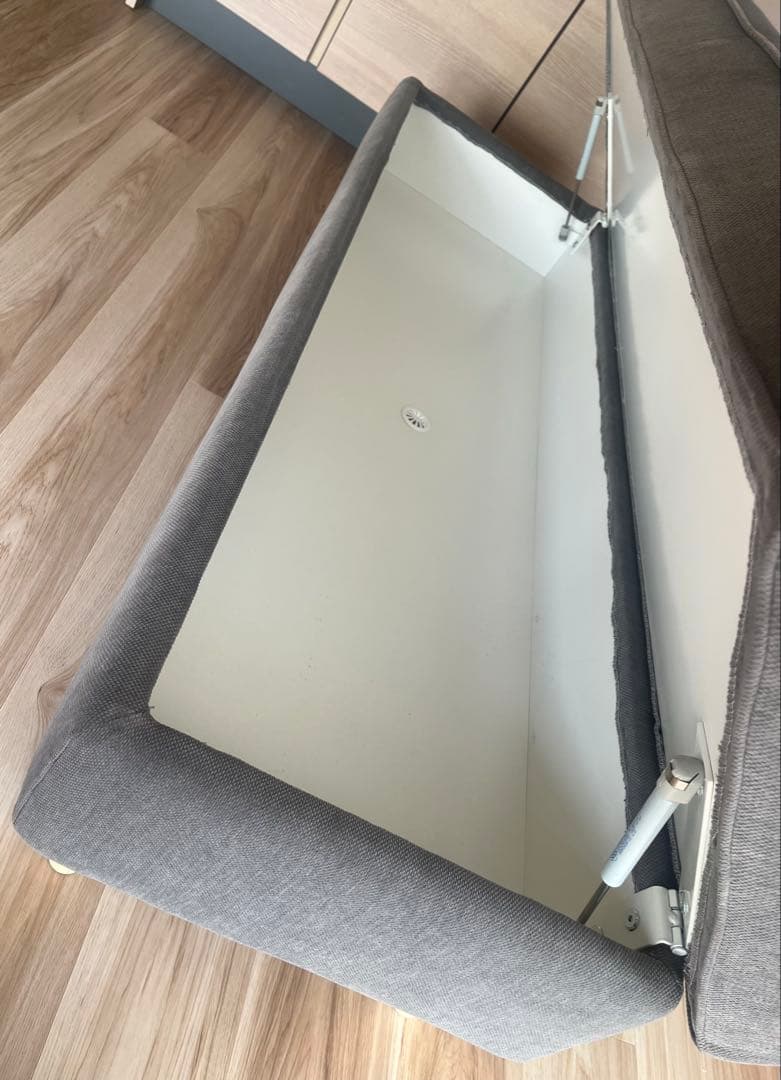 IKEA ESSEBODA エスエボーダグレー収納ベンチ