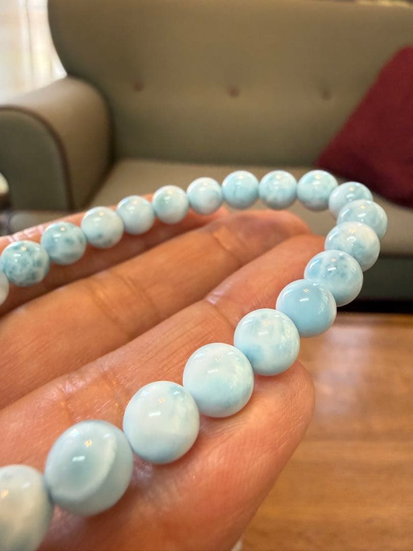 天然石✧高品質✨ラリマーブレスレッド✧7.3mm