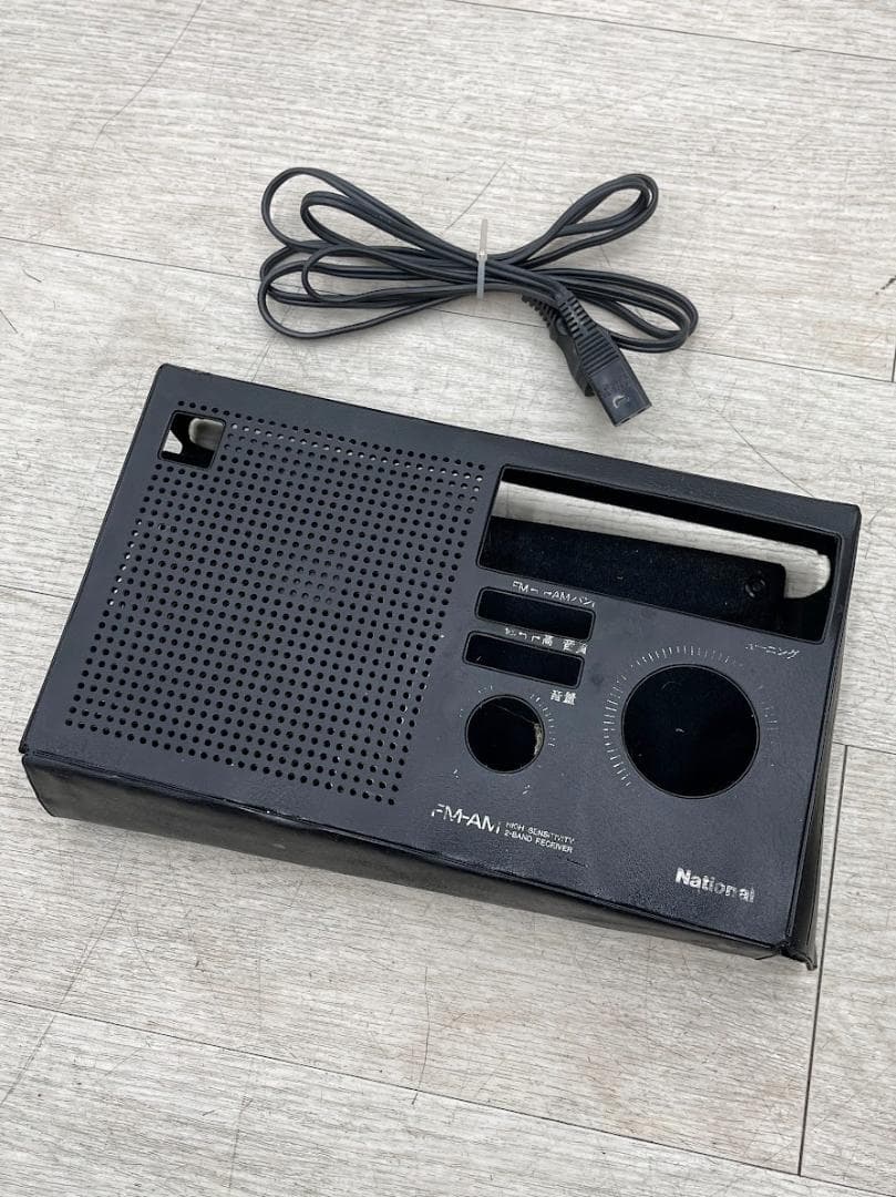 昭和レトロ ナショナル ラジオ RF-U80 動作確認済 2バンド カバー付き