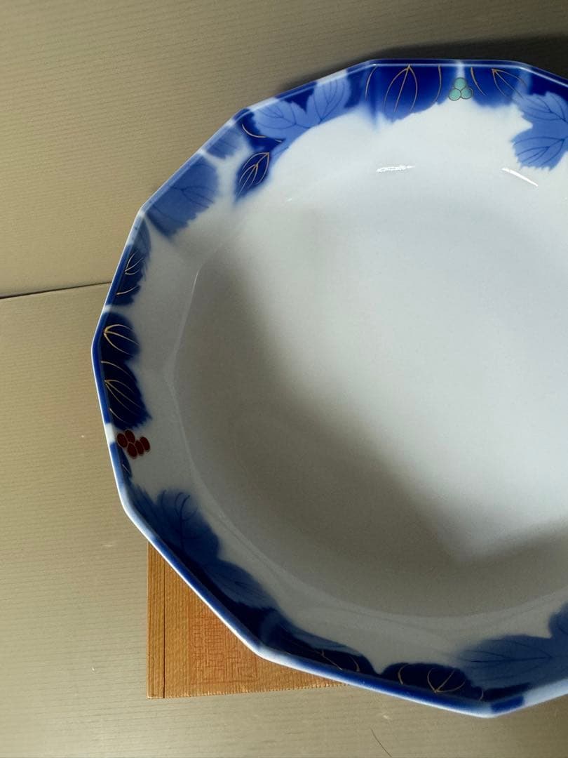 2545 深川製磁　染錦葡萄　鉢　未使用