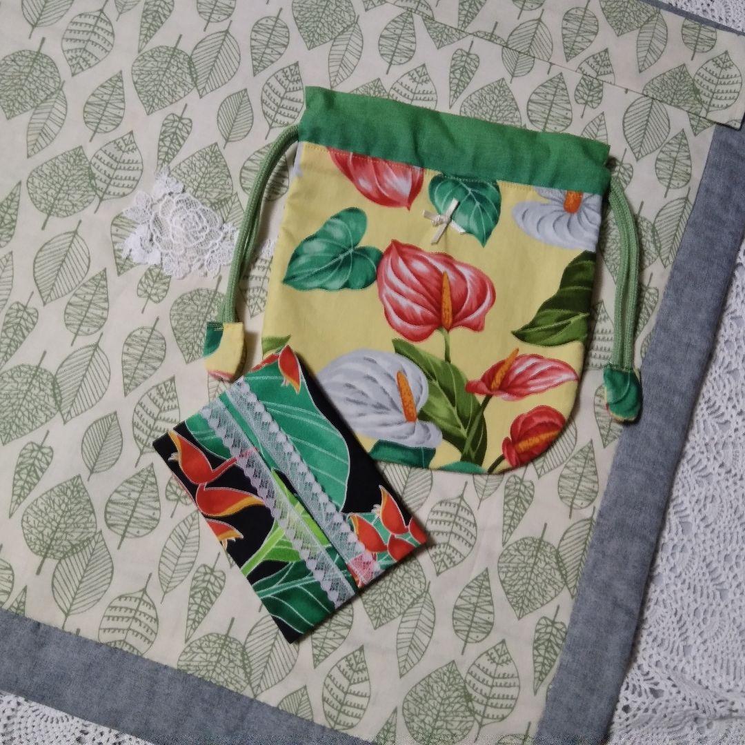 四季の風景タペストリー・猫たち・パッチワークキルト59×48