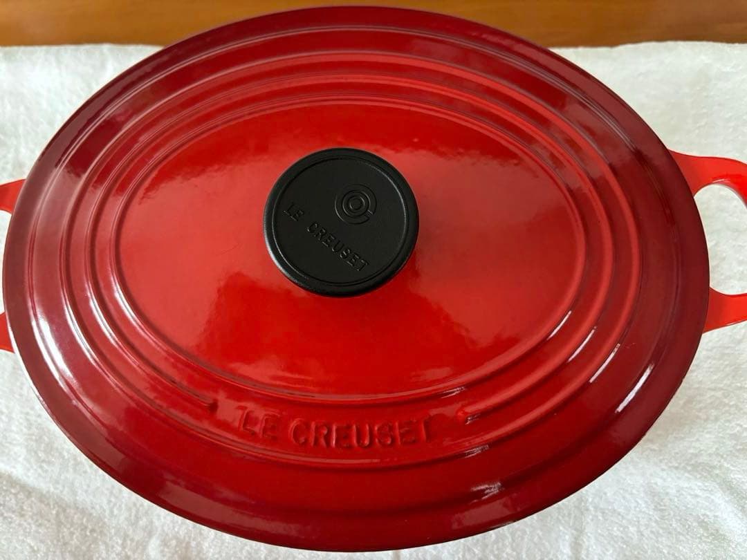 LE CREUSET ル・クルーゼ ココット オーバル 29cmレッド両手鍋