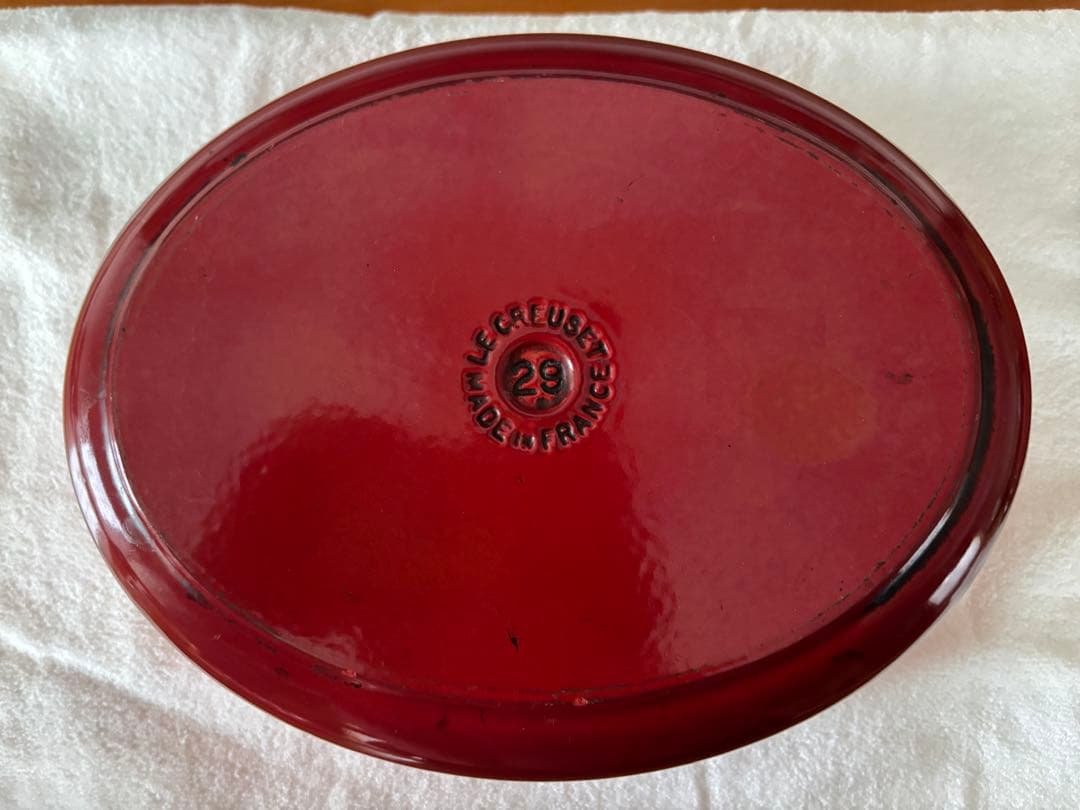 LE CREUSET ル・クルーゼ ココット オーバル 29cmレッド両手鍋