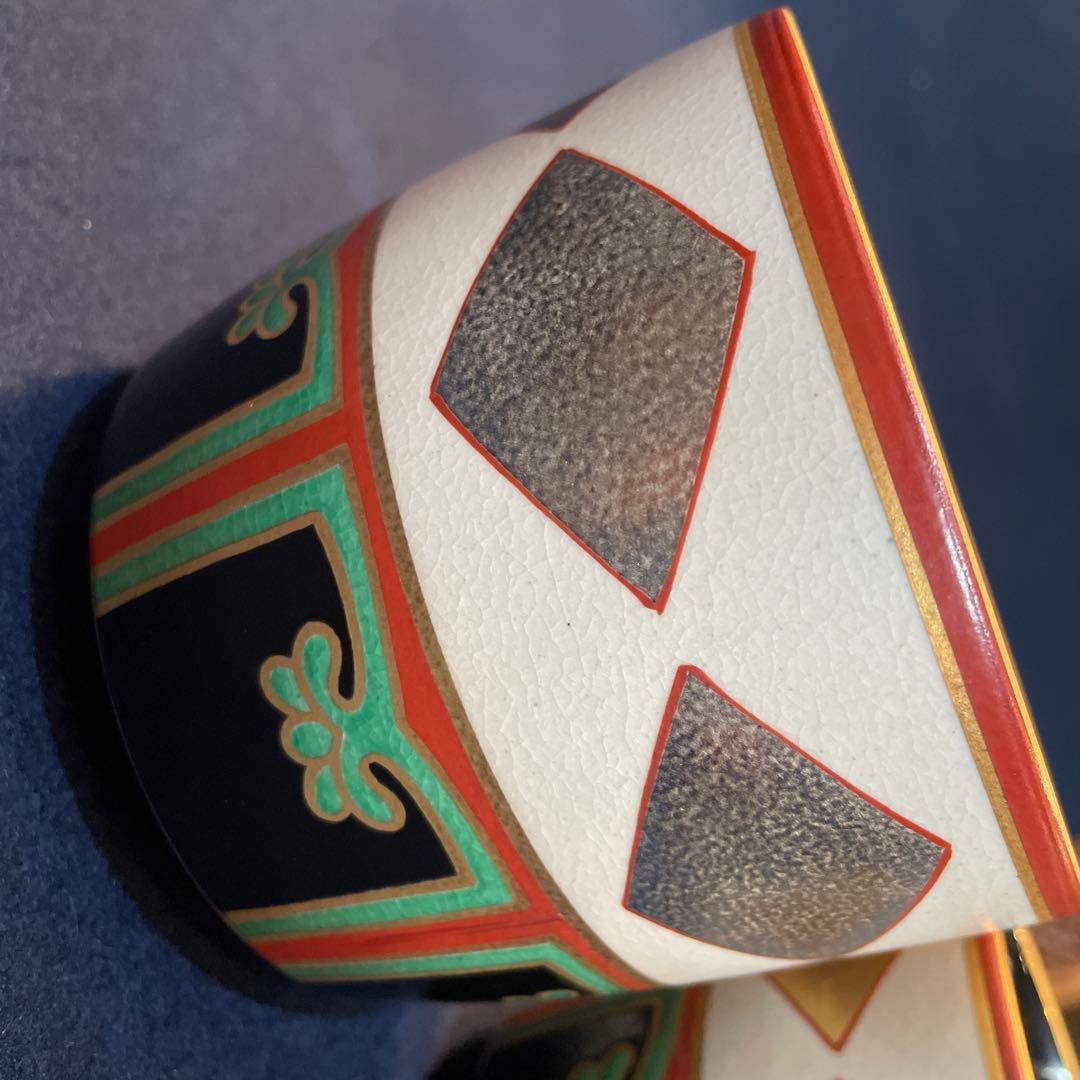 『色絵金銀菱 重茶碗』【野々村 仁清】(写 )『MOA美術館』共箱/茶道具