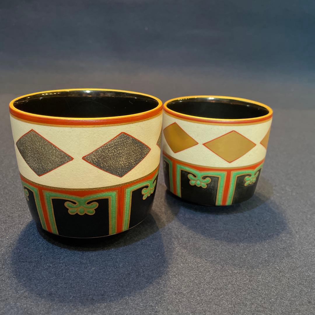 『色絵金銀菱 重茶碗』【野々村 仁清】(写 )『MOA美術館』共箱/茶道具