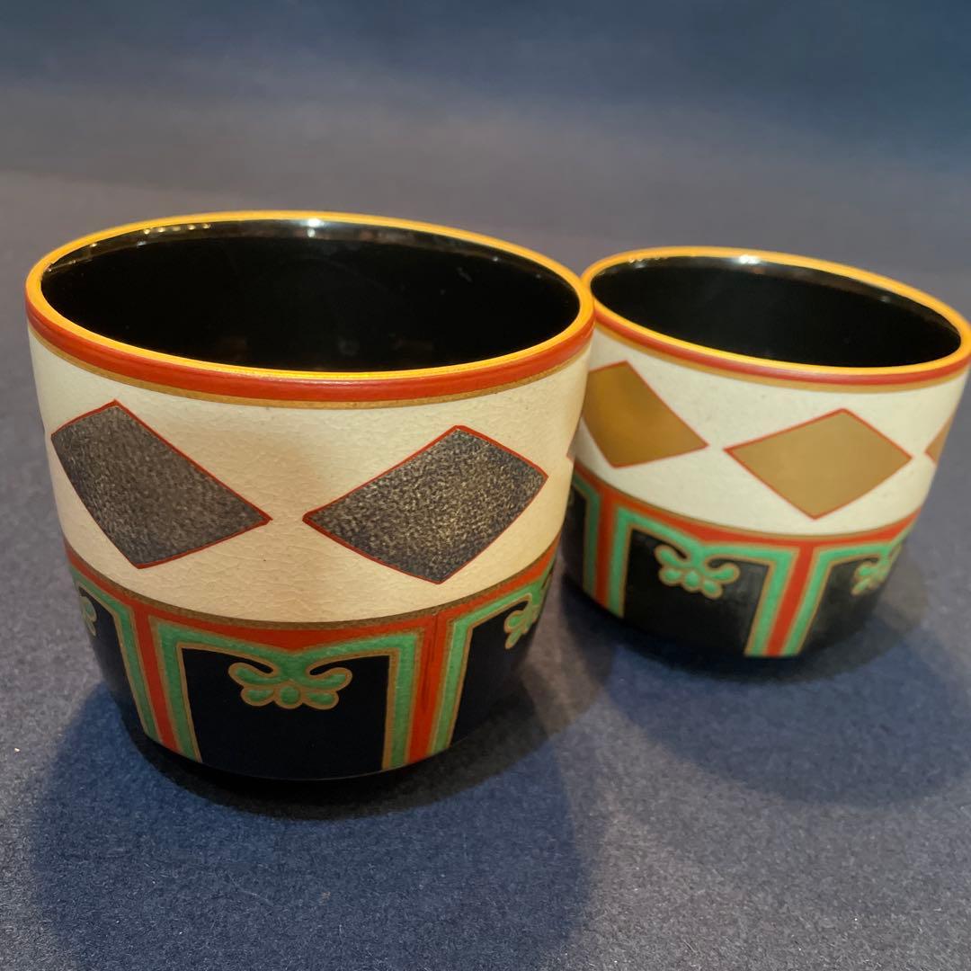 『色絵金銀菱 重茶碗』【野々村 仁清】(写 )『MOA美術館』共箱/茶道具