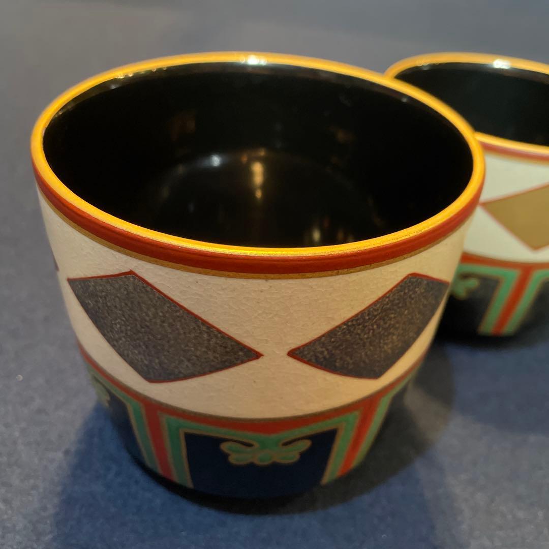 『色絵金銀菱 重茶碗』【野々村 仁清】(写 )『MOA美術館』共箱/茶道具