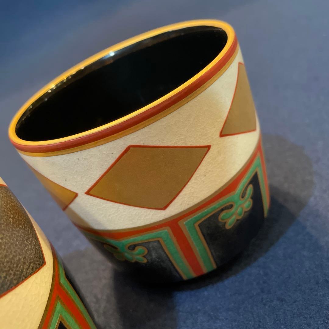 『色絵金銀菱 重茶碗』【野々村 仁清】(写 )『MOA美術館』共箱/茶道具