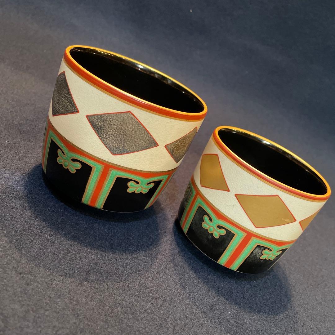 『色絵金銀菱 重茶碗』【野々村 仁清】(写 )『MOA美術館』共箱/茶道具
