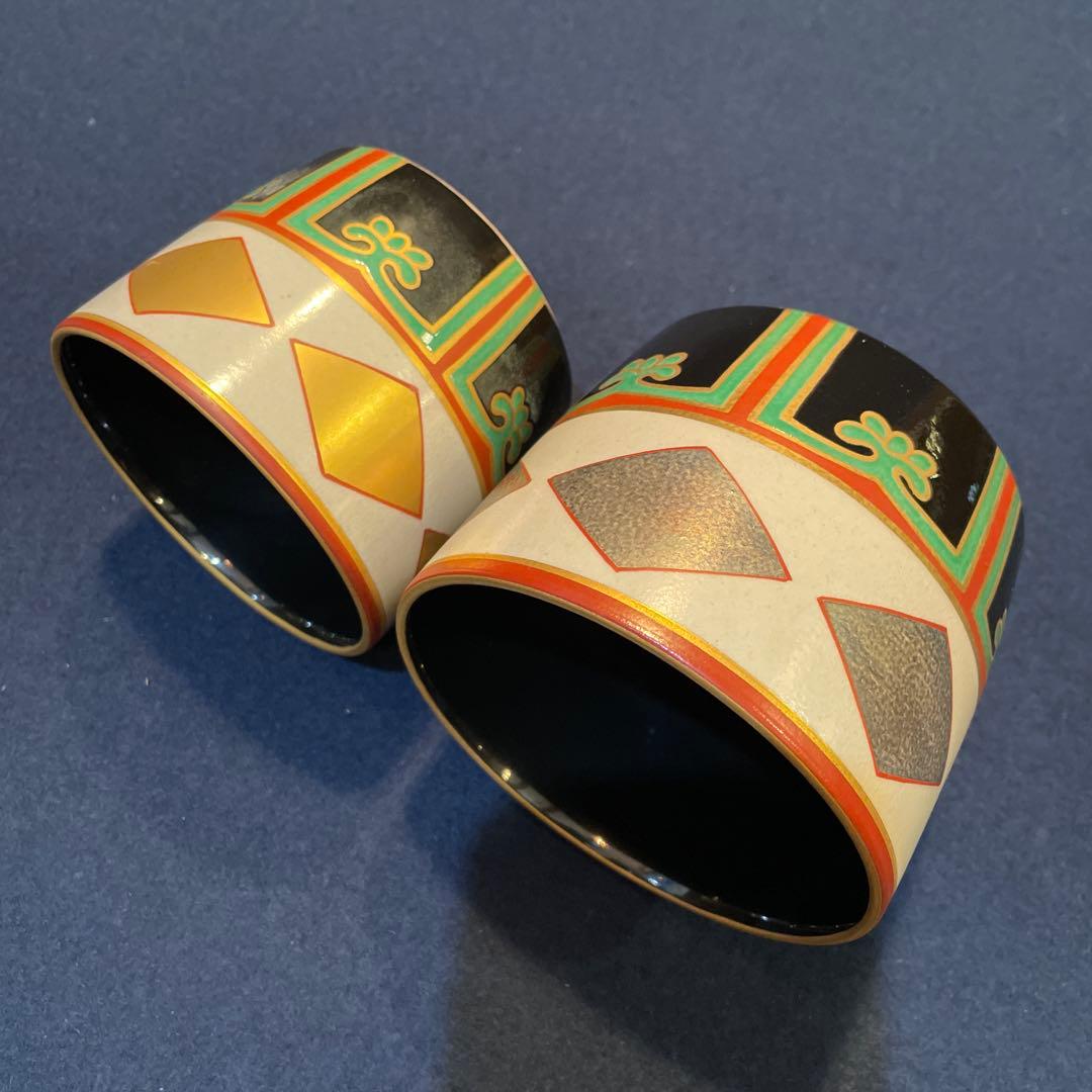 『色絵金銀菱 重茶碗』【野々村 仁清】(写 )『MOA美術館』共箱/茶道具