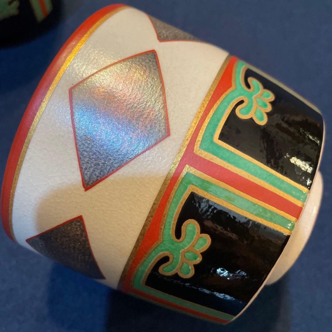 『色絵金銀菱 重茶碗』【野々村 仁清】(写 )『MOA美術館』共箱/茶道具